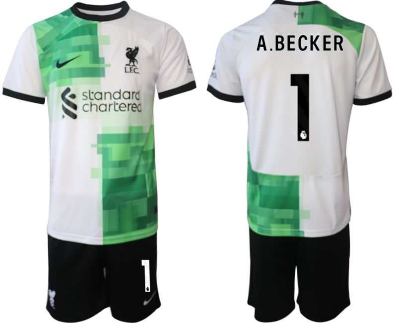 Men 2023-2024 Club Liverpool away white #1 Soccer Jersey